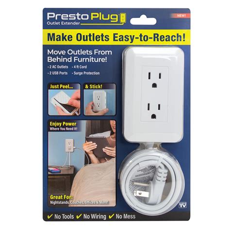 wall plug extender in metal box|usb wall outlet extenders.